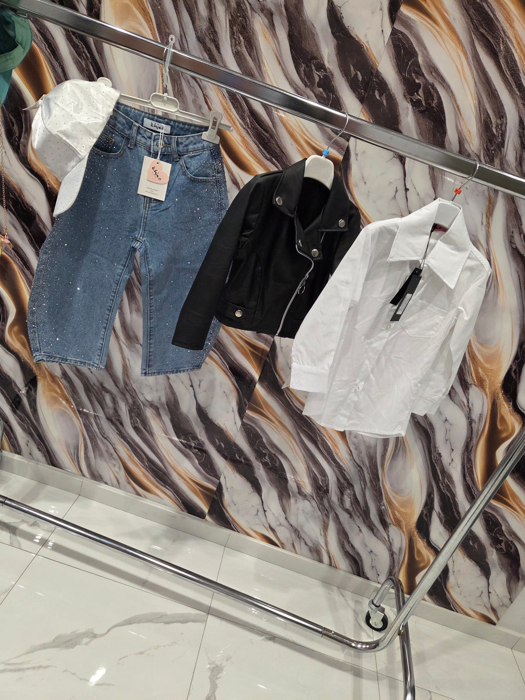 Denim ballon Strassato